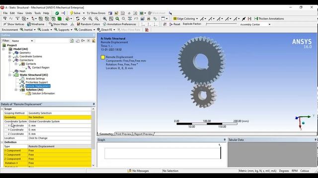 ANSYS Tutorials - Static Structural Analysis of Gear Pair