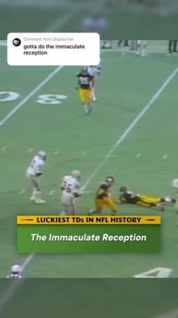 LUCKIEST TOUCHDOWNS in NFL History The Immaculate Reception (we had to )
