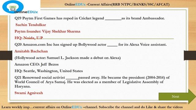 Most*** Important September weekly Current Affairs RRB NTPC/BANKS/SSC 45++ by onlineedux смотреть онлайн