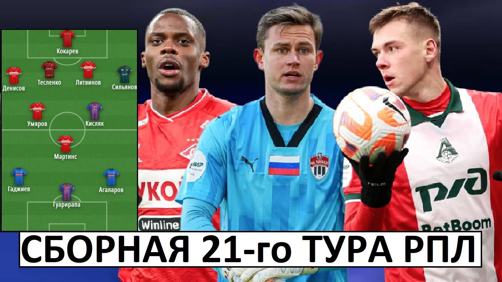 "Спартак", ЦСКА и "Локо" - в сборной 21-го тура РПЛ!