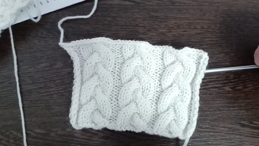 Коса спицами 3×3. смотреть онлайн