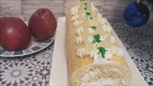 Лимонный рулет. Быстрая выпечка БЕЗ ХЛОПОТ. РУЛЕТ НЕ ЛОМАЕТСЯ. Рецепт рулета на новогодний стол