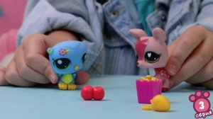 Игровой набор "Три друга", три фигурки животных с аксессуарами, Сова, Олень и Лиса, коллекция LPS