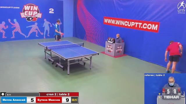 Метла Алексей 0-3 Бутков Максим Турнир Восток 2 WIN CUP 16.12.2021. Прямой эфир Зал 2. смотреть онлайн