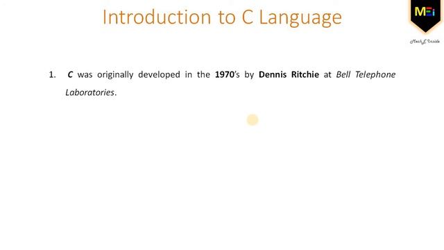 Problem Solving Through C-Programming: Introduction to C Language