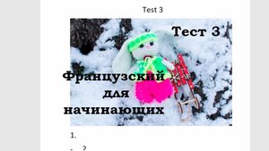 Французский язык легко с Агатой, тест 3