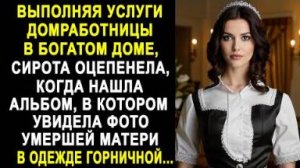 Выполняя услуги домработницы в богатом доме, сирота оцепенела, когда нашла альбом, в котором...
