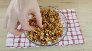 Попкорн с карамелью, вкусный рецепт кукурузы с молоком.