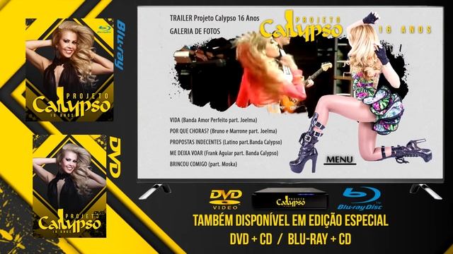 Blu-Ray e DVD Projeto Calypso 16 Anos Vol. 1 MENU OFICIAL смотреть онлайн