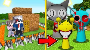 ВСЕ СПРУНКИ ПРОТИВ САМЫЙ ЗАЩИЩЕННЫЙ ДОМ В МАЙНКРАФТ Фильм Ракун и Дочка Minecraft Нуб и Про