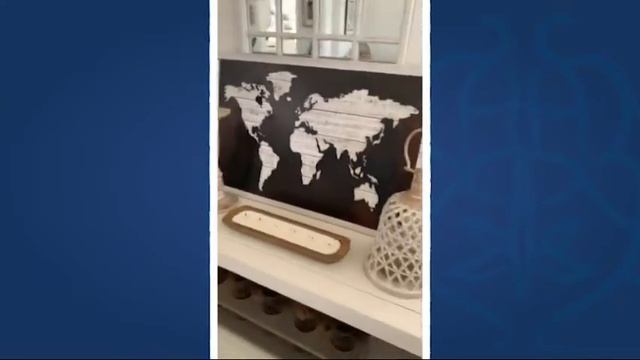 Decor Steals' Black and White Wooden Plank World Map