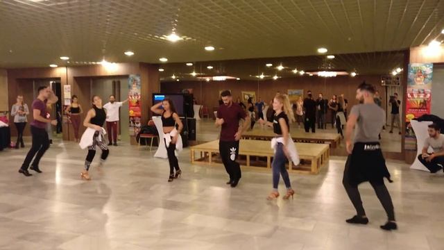 Panagiotis and Myrto Footwork Shine Workshop Borovets Balkan Salsa 2016 смотреть онлайн