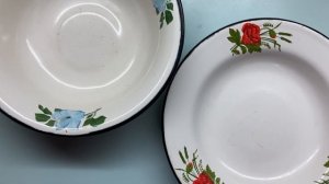Железные тарелки. Редкая вещь времён СССР (онлайн-музей, Барнаул)