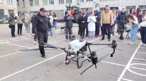 Презентация агродронов в сельскохозяйственном институте, г. Курск.