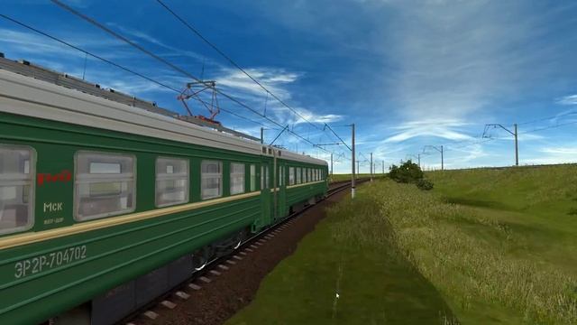 ЭР2Р-7047 в Trainz Simulator 2010 смотреть онлайн