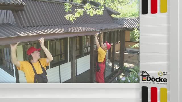 Монтаж водосточной системы DOCKE. Видеоинструкция