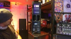 Turbosound iP300 powered column speaker a quick look at the EQ options and controls at NBPA Hire