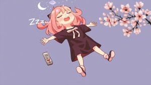 Аня Форджер | Anya Forger Sleeping | Relax | Loli Spy X Family - Живые Обои