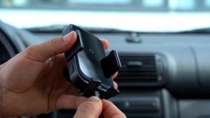 Baseus Halo autós telefontartó 15W vezeték nélküli töltéssel fekete (SUDD000001) 6932172614263