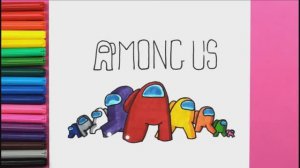 Как рисовать AMONG US шаг за шагом Легкие рисунки для детей Яркие цвета ❤