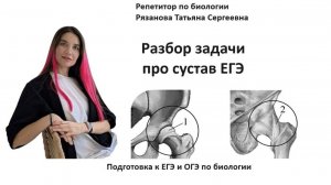 Строение сустава в задаче ЕГЭ