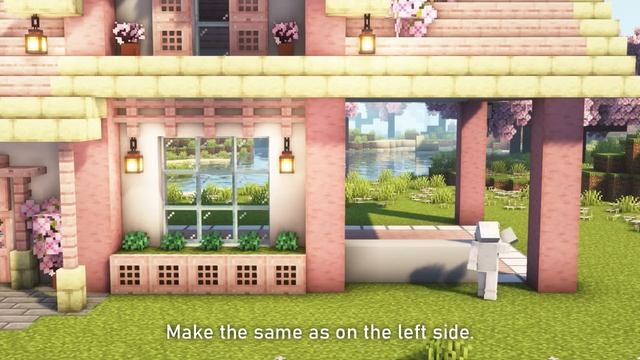 [Minecraft] How to Build a Simple Cherry Blossom House / Tutorial смотреть онлайн