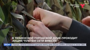 В Тюменской городской думе проходит акция "Плетём сети вместе"