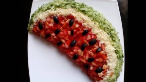 Салат "АРБУЗ"! Салат "Арбузная долька".