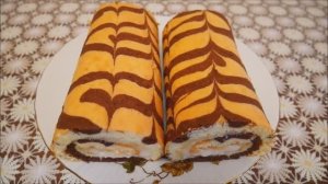 ПРОСТЫЕ рецепты БИСКВИТНЫЙ рулет за 15 минут с кремом РАФАЭЛЛО рецепт