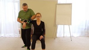 Работа с пациентом - коррекция локтя и плеча