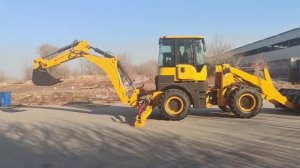 Экскаватор-погрузчик испытания на заводе #китай#спецтехника#поставки#экскаватор-погрузчик