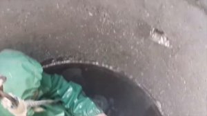 Результат чистки стен колодца Керхером Karcher