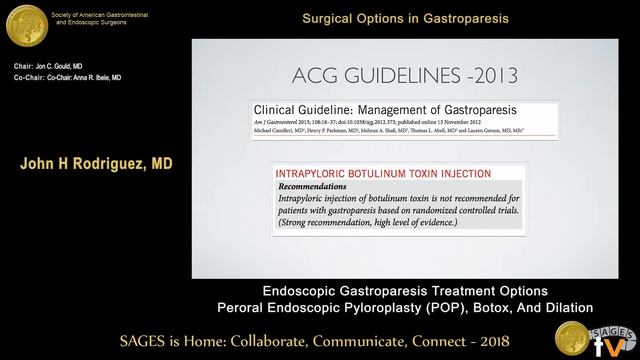 Endoscopic gastroparesis treatment options: Dilation, Botulinum toxin, POP смотреть онлайн