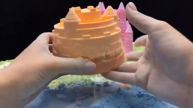ASMR baking soda crunchy 🏰 fairy tale castle.