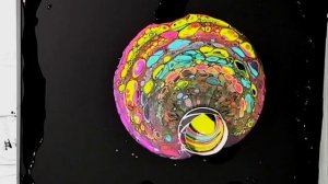 Космический акрил: от красок до галактик за пару движений #флюидарт #абстрактарт #акрил #холст