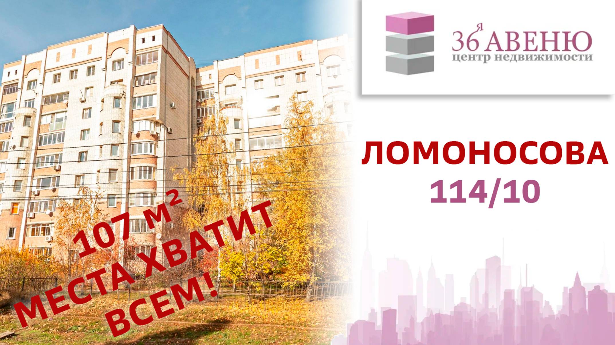 Обзор 3-х комнатной квартиры 107 кв.м., г. Воронеж, улица Ломоносова 114/10.
