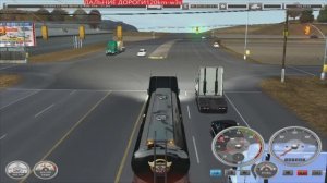 Перевозка дизельного топлива на Манхэттене, Нью-Йорк.небольшие пробки на дорогах.дождь.Original.