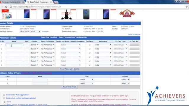 IRCTC-Railway Ticket booking