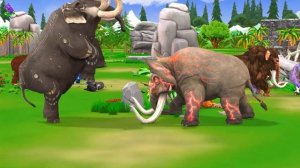 10 Mammoth Elephant Cow vs 10 Zombie Elephants Giant Tiger Fight Cow Baby Saved By Woolly Mammoth