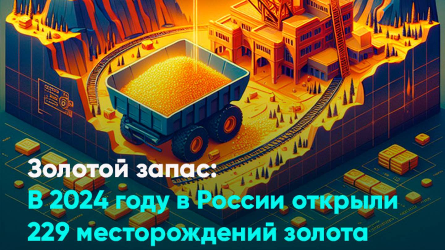 Золотой запас: В 2024 году в России открыли 229 месторождений золота