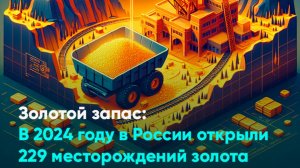 Золотой запас: В 2024 году в России открыли 229 месторождений золота