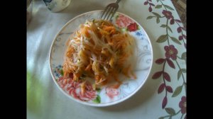 фунчоза с острой морковью по-корейски и овощами