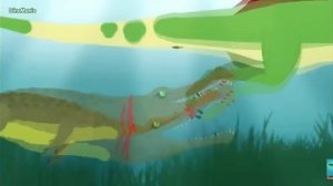 сарказух против спинозавр битва Динозавров мультики для детей про динозавров