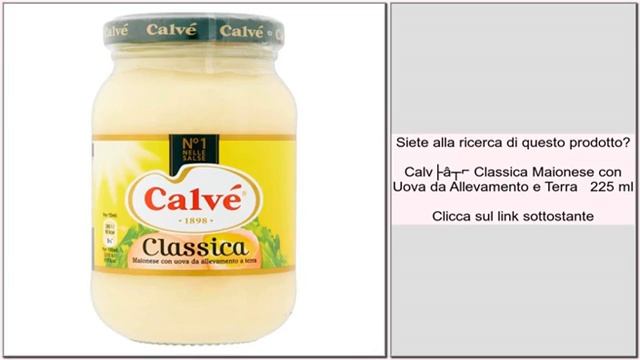 CalvÃ© Classica Maionese con Uova da Allevamento e Terra 225 ml смотреть онлайн