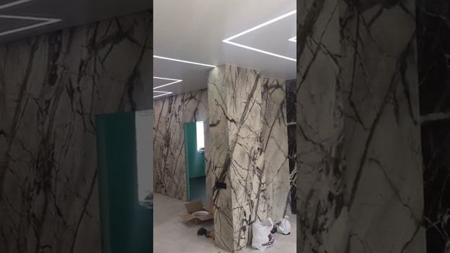 Гибкий Мрамор на дверях скрытого монтажа. смотреть онлайн