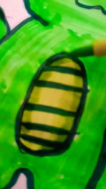 Drawing only with shades of green 💚💚 Subscribe!!! #artsandcrafts #kreativekids