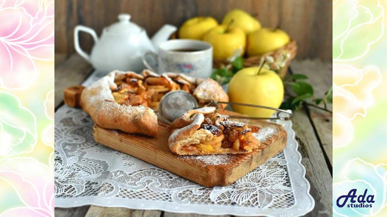 Галета с грушами, яблоками и изюмом Рецепт, пош