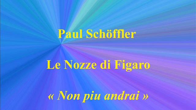 Paul Schöffler Le Nozze di Figaro Non piu andrai live enregistré en 1938 смотреть онлайн