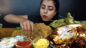 ASMR Eating Spicy Whole Chicken,Dum Biryani,Kheema Masala Curry,Rice Big Bites ASMR Eating Mukbang