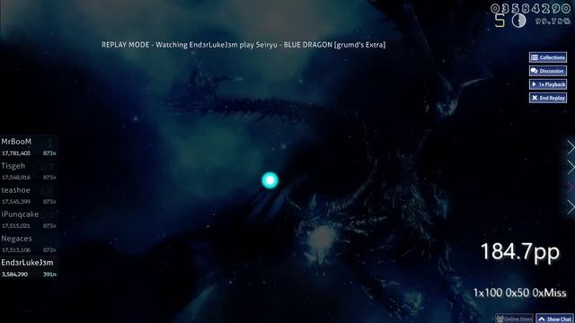 Osu! New highest play! 235pp | Seiryu - Blue Dragon смотреть онлайн